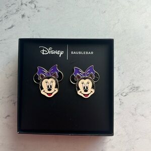 Disney x BaubleBar Minnie Mouse Purple Halloween Earrings